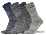 RC. ROYAL CLASS Thick Heavy Duty Thermal Socks For Men Cushioned Towel Warm Winter Woolen Socks, Calf Length Hi-Performance Soft Moisture Wicking Socks, Pack of 4 Pairs, Free Size, Multicolored