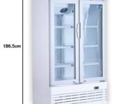 ROCKWELL RVC580A Double glass door Visi cooler, 4 Year Warranty, White (Internal LED, Heavy Duty, Dynamic cooling)