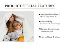 Razzai 500 GSM Winter Comforter Premium Collection Quilted Comforter (90" x 100" Inches/228cm x 254cm) - Double Bed Comforter|Peach| TC - 400