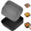 Redfly 2 Pack Square Air Fryer Silicone Liners, 4-5.5/5-8.5 QT, Reusable, Dishwasher Safe, Single-layer Silicone Sheet, Air Fryer Accessories