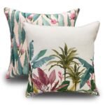 Reversible Cushion Cover 16 inch x 16 inch with Invisible Zipper - Premium Stitched Sofa Cushion Cover Set of 2