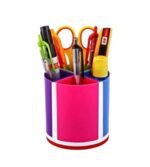 Revolving Rainbow Pen Stand - S603, Pencil Holder, Pen Organizer for Desk, Stationery Storage, Makeup Brush Holder for Office & Home