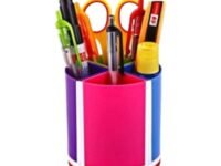 Revolving Rainbow Pen Stand - S603, Pencil Holder, Pen Organizer for Desk, Stationery Storage, Makeup Brush Holder for Office & Home