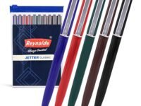 Reynolds JETTER CLASSIC Ball Pen SET - 10 PENS BLUE | MULTI BODY COLOR BALL PEN WITH COMFORTABLE GRIP |BLUE BALL PENS FOR WRITING | PEN FOR PROFESSIONALS | 0.7 mm TIP SIZE