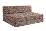 Rosebell Foldable Printed 4 - Seater Sofa Cum Bed, Sofa Bed 6 X 6 Feet, Washable Cover- Perfect for Living Room & Office, Guest Room - Multicolor