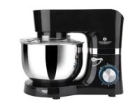 Rossmann Stand Mixer, Professional 2000 Watts 100% Pure Copper Motor, 6 Lit removeable SS Bowl, 4 Safety Features, Metal Gears & Planetary Rotation, Teflon Coated Accessories, Black