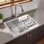 Ruhe® Handmade Exclusive Single Bowl Kitchen Sink - 24x18x10 inches | Premium Stainless Steel Sink with Brushed Matte Finish | Kitchen Sink Including Coupling, Waste Pipe & Vegetable Washing Basket