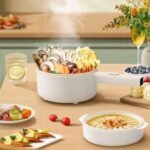 SAI INDER KALA Versatile Electric Multi Cooker & Adjustable Dumbbell Set: 1.6L Capacity for Fitness & Meal Prep