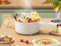 SAI INDER KALA Versatile Electric Multi Cooker & Adjustable Dumbbell Set: 1.6L Capacity for Fitness & Meal Prep