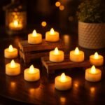SATYAM KRAFT 12 Pcs LED Tea Light Candles | Flameless, Smokeless Diyas | Decorative Acrylic Candle for Decoration Setup for Home Decor, Wedding, Anniversary, Birthday, Festival Gifting Items