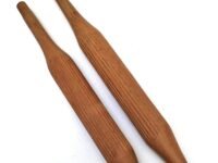 SQS Beautiful Wooden belan, Papad Belan,Belani,Rolling Pin, Pin Roller in Seasoned Wood (Size - 13 inch X 1.5 inch) (Pack of 2)
