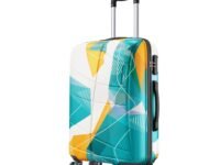 Safari Luma Neo 8 Wheels 66cm Medium Size Trolley Bag, Hard Case Printed Polycarbonate, 360 Degree Wheeling Checkin Luggage for Men & Women, Suitcase for Travel, Trolley Bags for Travel, Multicolour