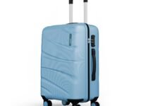 Safari Medium Persia 65 Cms Check-in Hardside Polycarbonate 8 Wheels Luggage/Speed_Wheel Suitcase/Trolley Bag (Pearl Blue)