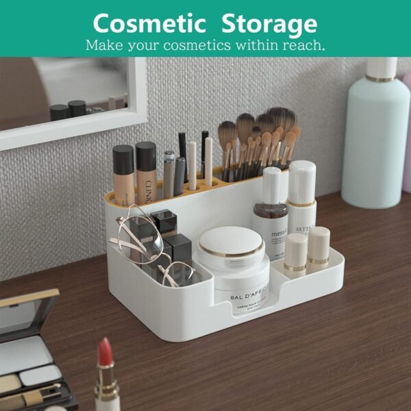 Seadra Modern Desk Organizer, Desktop Organizer with Pencil Holders, Office Stationery Supplies Organizers,Sticky Note Tray,Paperclip Storage and Office Accessories Caddy Desktop(multicolor)