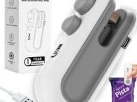 Seznik Sealing Machine for Food Packets - Portable Handheld Sealing for Food Packets, Snacks, Chips, Fresh Storage - Mini Sealing Machine, 1 YEAR Warranty (White)