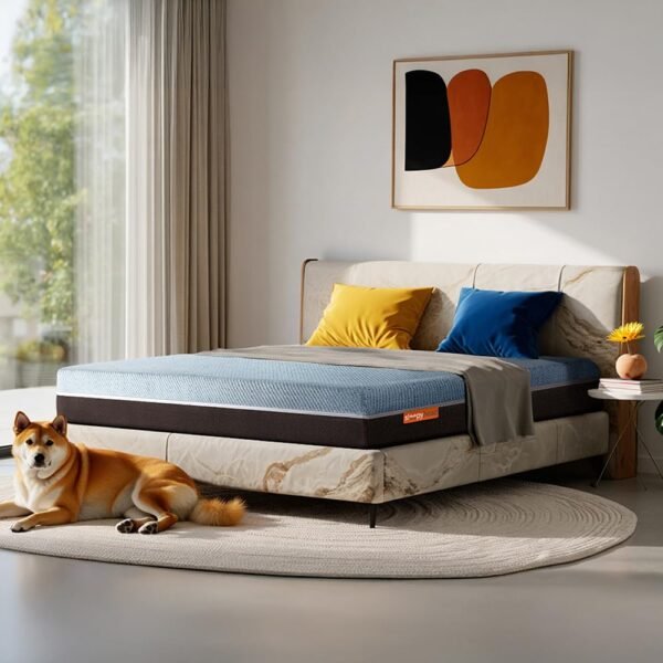 Sleepyhead Laxe -Pincore Latex Mattress with BodyIQ Orthopedic Memory Foam |10 Years Warranty |3 Zone Support |Washable & Breathable Cover |Medium Firm |6 Inch Queen Size Bed Mattress (75x60x6)