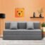 Sleepyhead Napster Sofa Cum Bed | 3-Year Warranty | 3 Seater Foldable Sofa Bed with 2 Cushions | 5-in-1 Convertible Sofabed | High-Density Foam | Washable Cover | Graphite Grey (6 X 5 Feet)