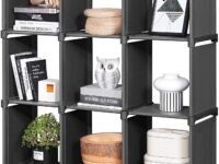 Snazzy Foldable Metal Plastic Open Bookcase Bookshelf, Bookrack, Book Shelves for Home Library Office Study Room (Black)