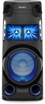 Sony High Power Bluetooth Party Speaker with Omnidirectional Party Sound Mic/Guitar, Jet Bass Booster, Gesture Control, USB, HDMI,CD/DVD, Light and CD Player