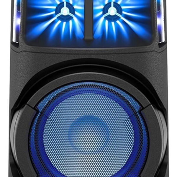 Sony High Power Bluetooth Party Speaker with Omnidirectional Party Sound Mic/Guitar, Jet Bass Booster, Gesture Control, USB, HDMI,CD/DVD, Light and CD Player