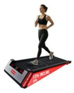 Sparnod Fitness STH-3009 Auto Incline Walking Pad Treadmill for Home Use, 2.5 HP Motor, Speed Range 1-6 km/h, 13% Auto Incline, Remote Control, Shock Absorption System, Max User Weight 120 Kg