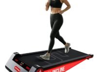 Sparnod Fitness STH-3009 Auto Incline Walking Pad Treadmill for Home Use, 2.5 HP Motor, Speed Range 1-6 km/h, 13% Auto Incline, Remote Control, Shock Absorption System, Max User Weight 120 Kg