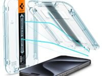 Spigen Ez Fit Tempered Glass Full Screen Protector Guard For iPhone 15 Pro Smartphone - 2 Pack