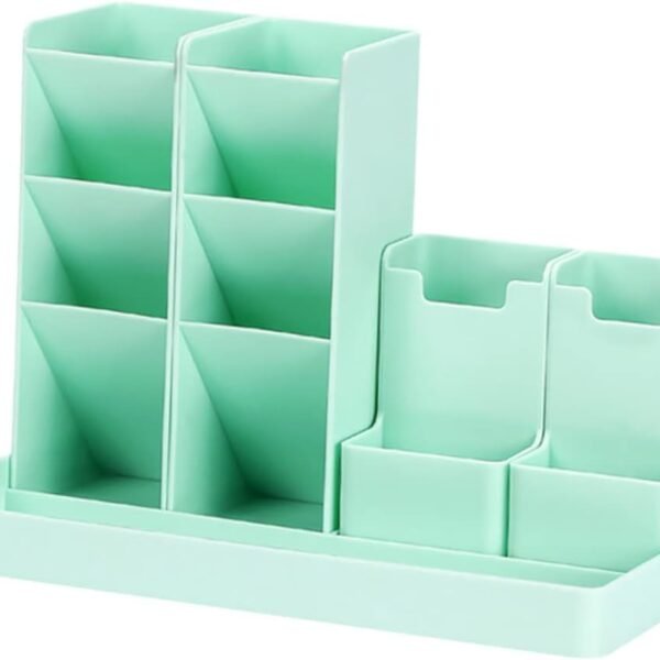 Storage Desktop Stationary Organiser Pencil Holders For School Home Office Craft Art Supply Crayon Caddy Box Multi-Grid Stationery Holder Large Capacity Cute Desk Accessories