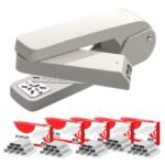 Swing-Arm Stapler Machine 25 Sheet Capacity, 360 Degree Rotating Desk Stapler with 5000 Staples for Book Binding, Office and School Stationery Supplies