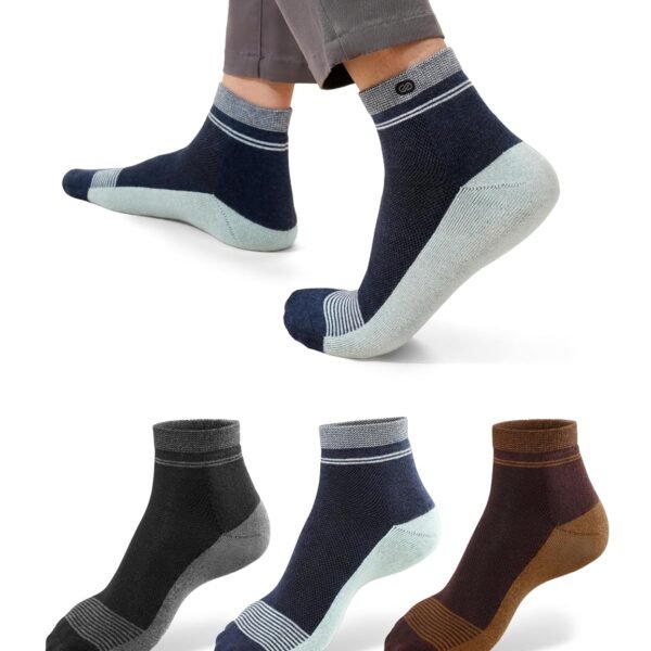 Symbol Premium Men's Cotton Sports Socks Unisex | High Ankle Length | Odour-Free & Anti-bacterial | Cushioned Base | Available in Combo Packs