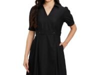 Symbol Premium Women's Fit & Flare Wrap Dress (Midi Length | Stylish | Desk-to-Dinner) (Available in Plus Sizes)