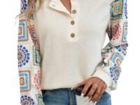 TAGAS Women Women's Floral Print Round Nack Full Sleeve TOP || Women Tops l || Tops for Womens|| Women Long Sleeve Tops|| Tops ||Trendy TOP for Womens
