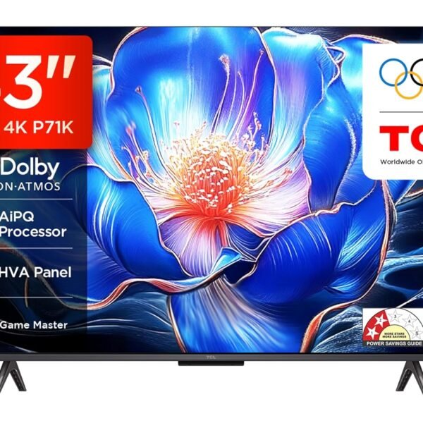 TCL 108 cm (43 inches) 4K Ultra HD Smart QLED Google TV 43P71K