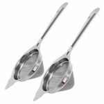 TIARA Delite 2Pc Tea Strainer, Coffee Strainer, Tea Filter Stainless Steel Food Grade Mesh 304 (7cm and 8cm Diameter)