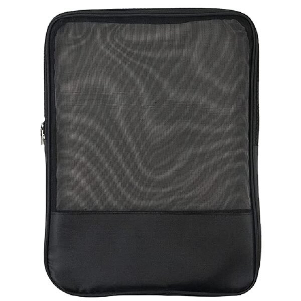 TORIOX File Paper Folder Bag Stationery Storage Bag for A4 Notebook Documents Organizer Case, Grid Type File Folder Bag with Zip for Education Office Supplies Transparent Nylon Mesh Pouch