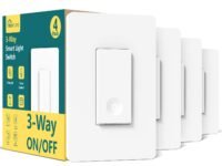 TREATLIFE 3 Way Smart Switch 4 Pack, Neutral Wire Required, 2.4GHz WiFi Smart Light Switch Works with Alexa and Google Home, Remote Control, FCC Certified, No Hub Required