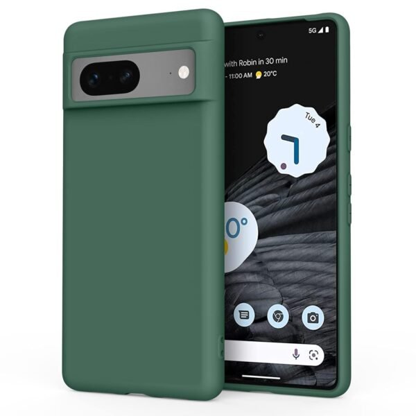Tobfit TPU Case for Google Pixel 7, Soft Protective Shockproof Phone Cover, Durable Anti-Scratch Smart Phone Case for Women Men Dark Green