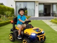 Toyzone Super Speedo Electric Jeep Without Remote (Yellow) | 6V Rechargeable 4.5Ah Battery | Music Player with BT, USB & AUX | Smooth Acceleration | 6M Battery Warranty | Age 2-6 Years, Upto 35 kg