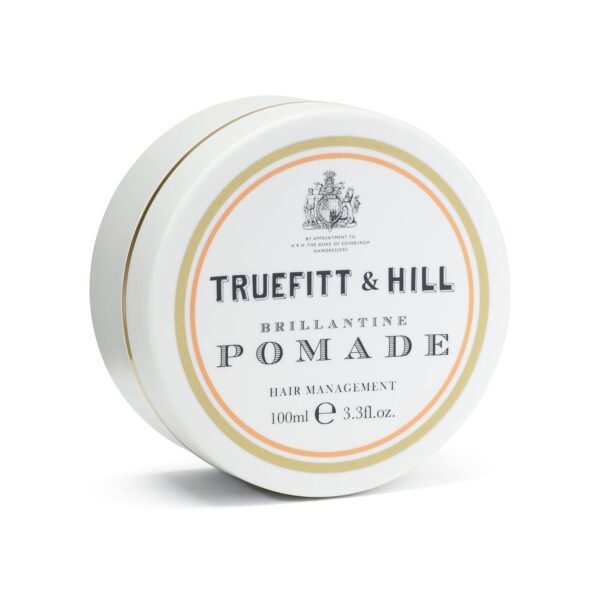 Truefitt & Hill Hair Styling Brilliantine Pomade | 100gm | Best for Small to Medium Hair |Medium Hold| Shine |Restylable | Easy Wash Off | Hair Styling Pomade|Hair Styling For Men|Safe For Daily Use|Non Greasy|Non Oily Look|Wheat Protein & Limonene