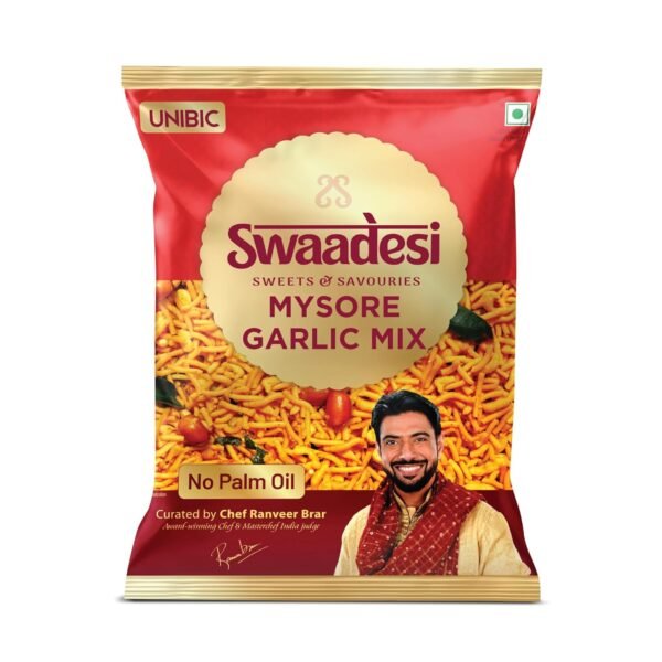 Unibic No Palm Oil Mysore Garlic Mix | All Time Favourite Snacks | Crunchy Healthy Snacks, Ready to Eat | 165 gm/ 200 gm (Weight May Vary)
