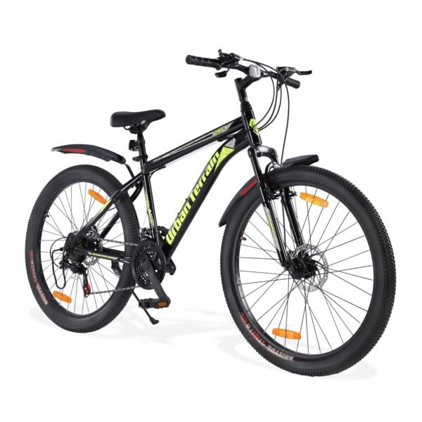 Urban Terrain Galaxy Ultra Multispeed High Performance Mountain Cycles for Men with Front Suspension and Dual Disc Brake MTB Bike 26T (21 Speed, Green)