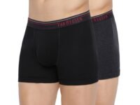 Van Heusen Men’s Cotton Boxer Briefs Pack of 2 | Long Trunk | No ride-up | Super Combed Cotton for softness | Open Front Fly | Moisture‑Wicking | Sweat Absorbant | All‑Day Fresh Technology | Long Lasting Colors |Soft Plush Waistband | Label‑Free Comfort | style 10032