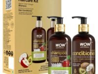 WOW Skin Science Apple Cider Vinegar Shampoo And Coconut + Avocado Oil Conditioner| Strong & Smooth Hair | Paraben & Sulphate Free | Hair Care Kit - 600 Ml