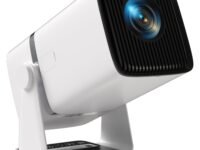 WZATCO Yuva Go, Android 13.0 Smart Projector, 1080P & 4K Support, Rotatable Design, Auto & 4D Keystone with Netflix, Prime etc, 9000 Lumens, WiFi 6 & BT, Screen Mirroring, ARC, 720P Native, White