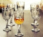 Whisky Glass,Cut Wine Glasses - Wine Glass Clear,220 ml(Set of 6)