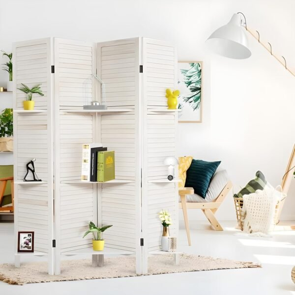 Wooden Room Divider/Wooden Partition/Wooden/Separator for Living Room/Office Wooden Partition/Wooden Room Divider/Wooden Screen / 4 Panel