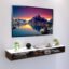 Wooden Wall Mounted TV Unit, Cabinet, with TV Stand Unit Wall Shelf for Living Room/Engineered Wood TV Entertainment Unit Set Top Box Stand/TV Cabinet (90 CM Brown-White)