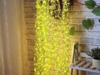 XERGY Artificial Vine Leaf LED Fairy String Light Ideal for Bedroom,Garden,Birthday & Festive Décor,Diwali Lights & Christmas,Party Diwali Lights for Decoration Home (3x1Meter,Corded Electric)