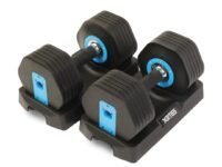 XRT65 Adjustable Dumbbells Set of 2 (2–12 kg) | 6-Level Adjustable Gym Weights | No-Freeze Dial Mechanism | Designed in USA | Compact Dumbbell Set for Home Workout & Strength Training | Black + Blue