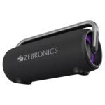 ZEBRONICS AXON 100 Portable Party Bluetooth Speaker, 90W RMS, Quad Drivers + Dual Passive Radiators, IPX5, Upto 6 Hours Playback, Rapid Charging, BT | USB | AUX | TWS, Fabric Finish, RGB, Deep Bass